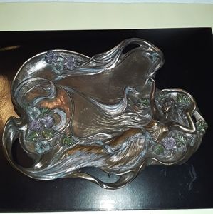 Sentious Woman signed Nouveau collection tray